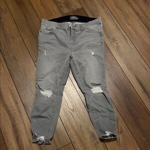 Torrid Gray Ripped Skinny Jeans size 20